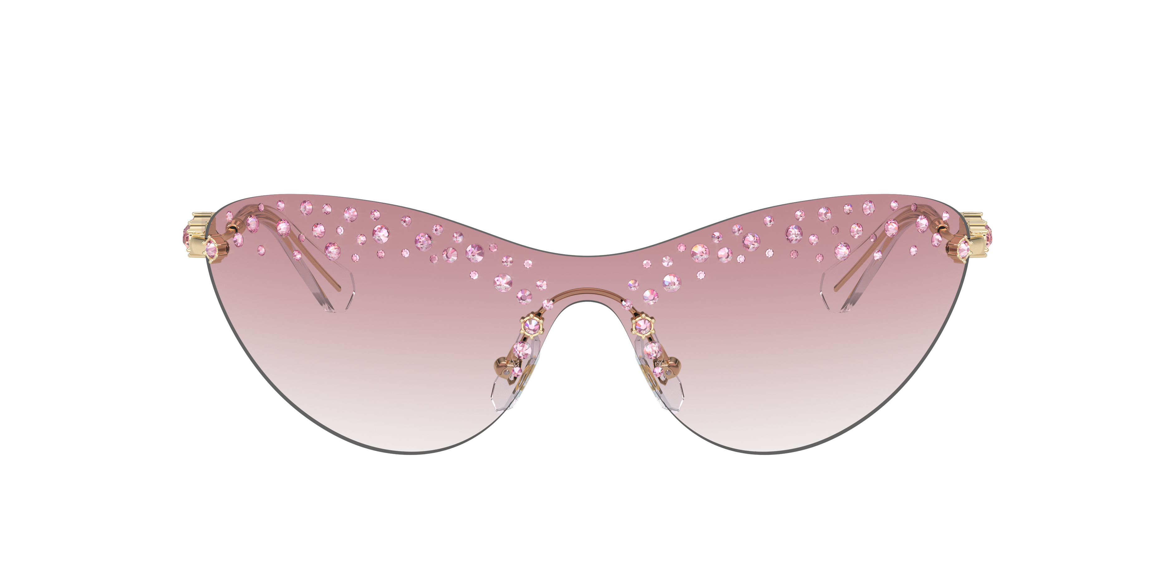 Swarovski Woman Sunglass Sk7023 In Clear Gradient Pink