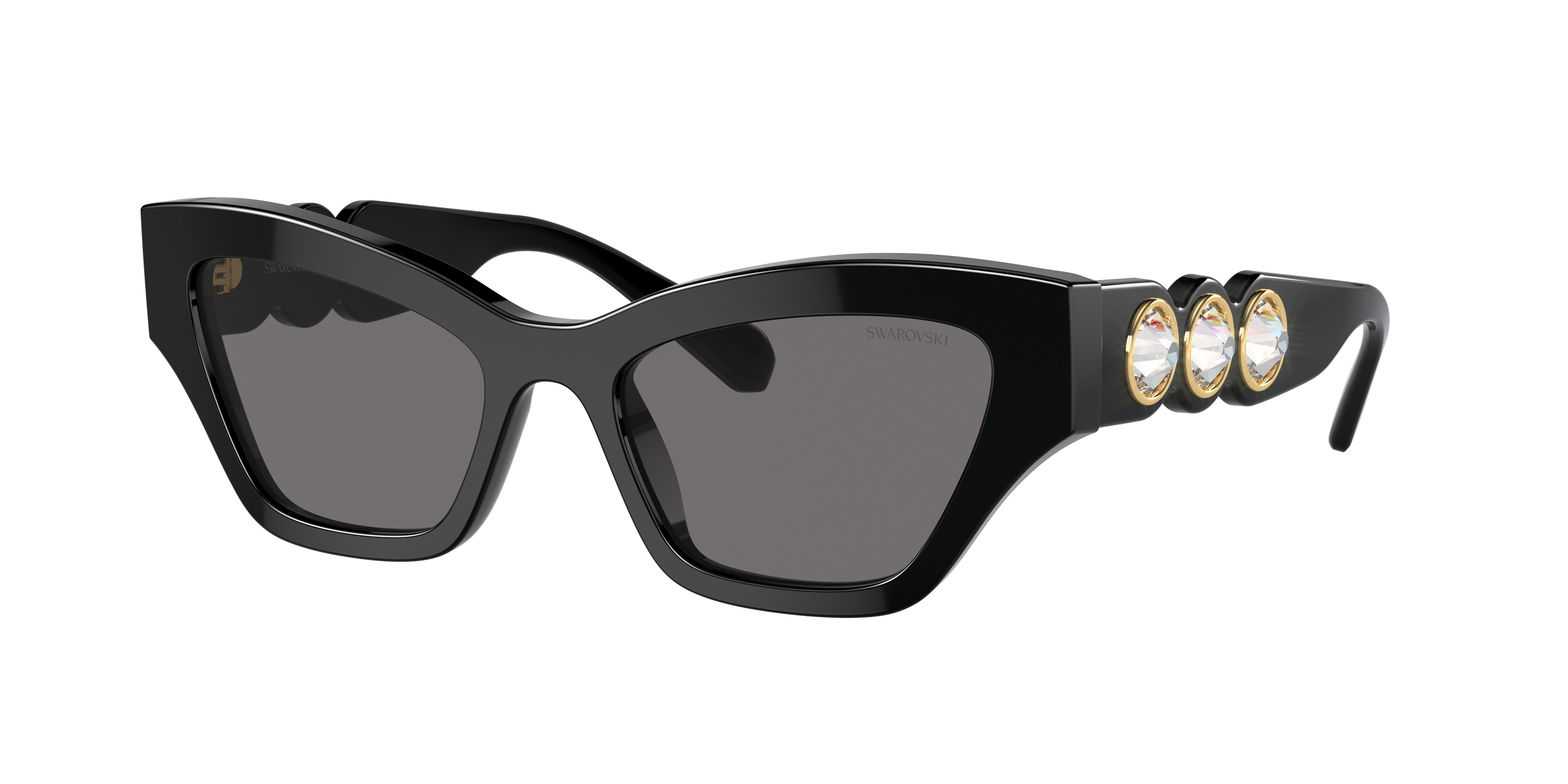 Shop Swarovski Woman Sunglasses Sk6021 In Dark Grey Polarized