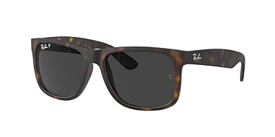 Ray-Ban RB4165 Justin Classic 54 Light Grey & Black Polarized Sunglasses
