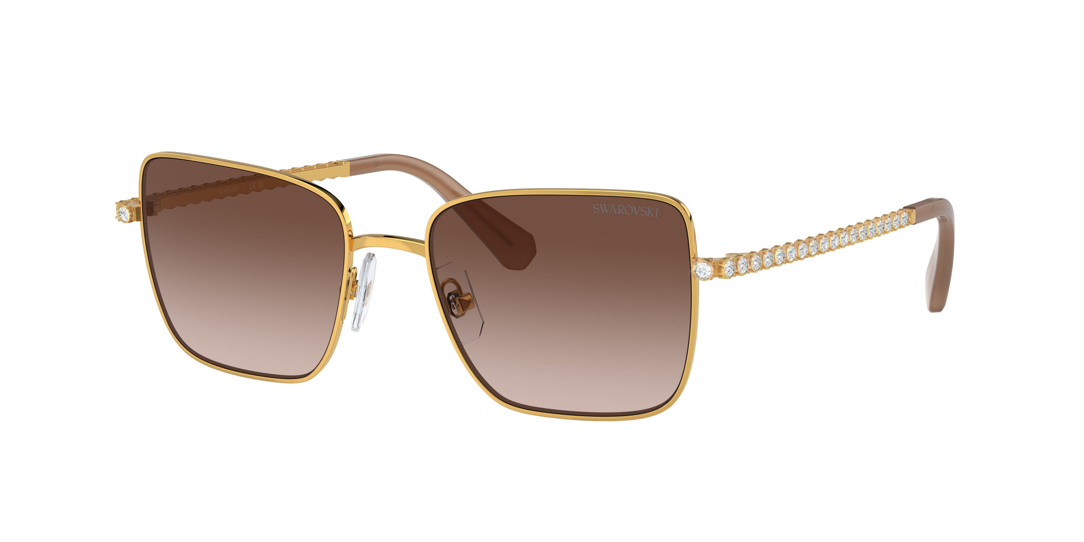 Shop Swarovski Woman Sunglass Sk7015 In Gradient Brown