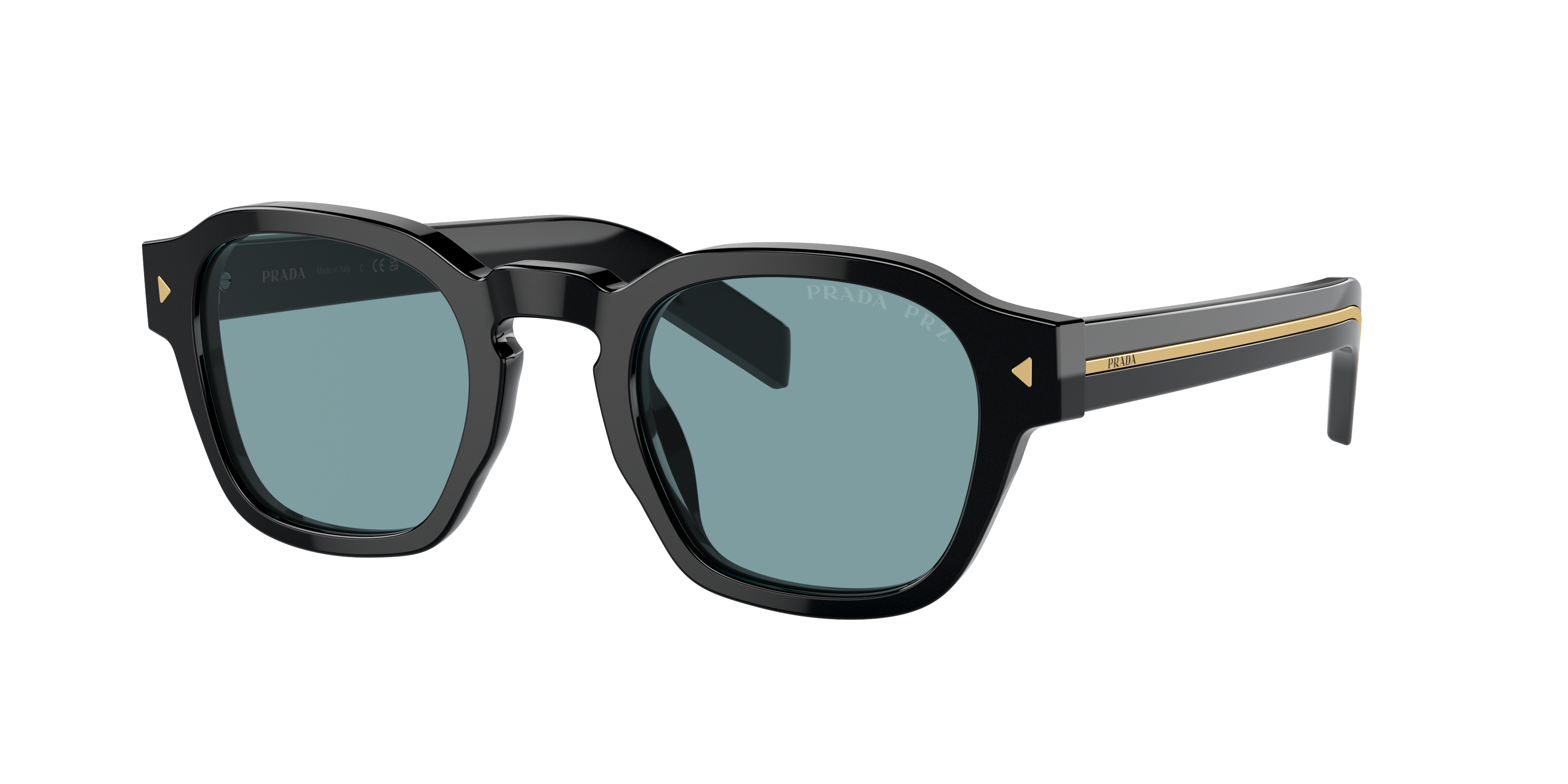 Prada Man Sunglass Pr A16s In Polarized Green