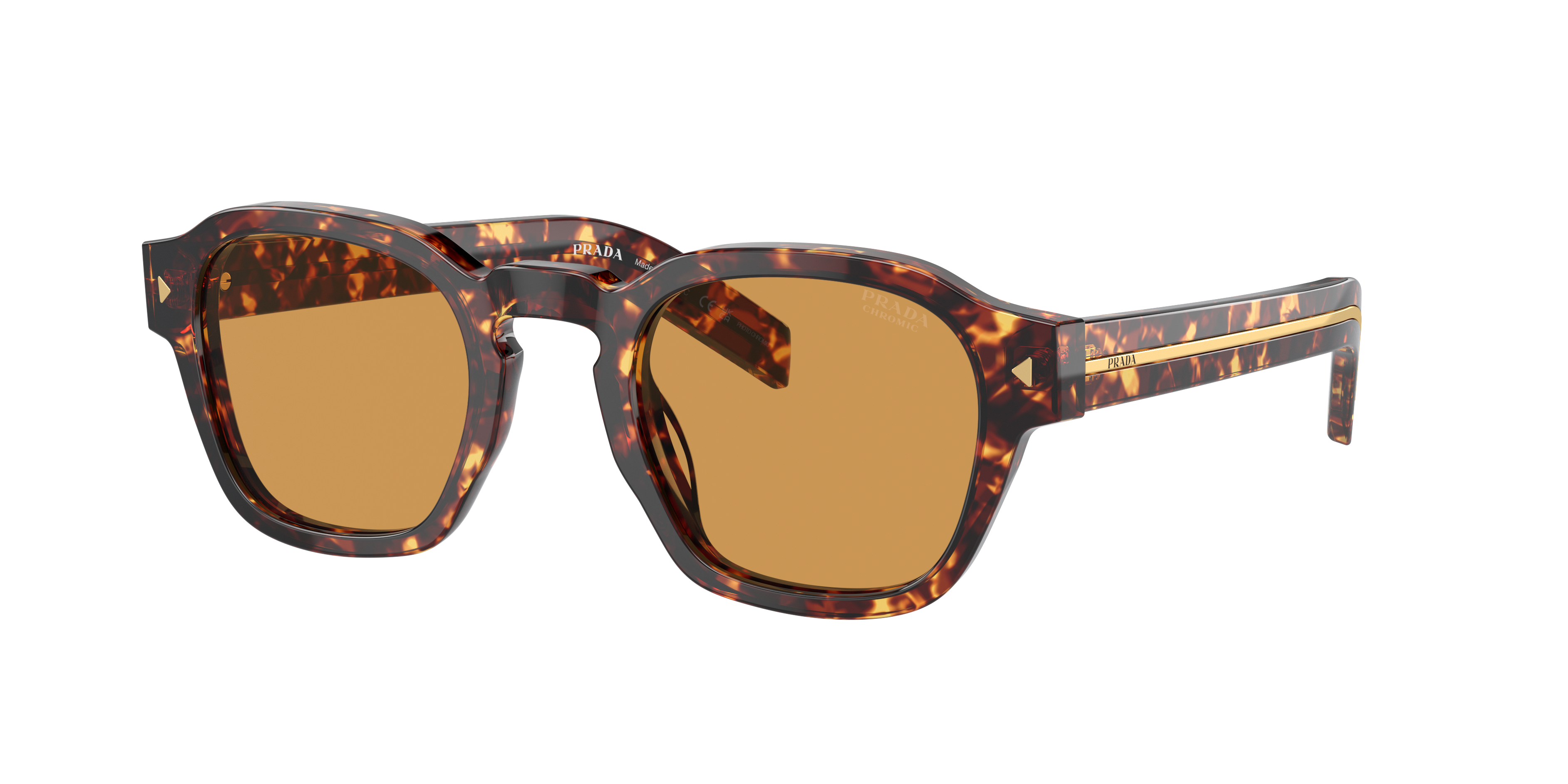 Prada Man Sunglass Pr A16s In Light Brown Photo
