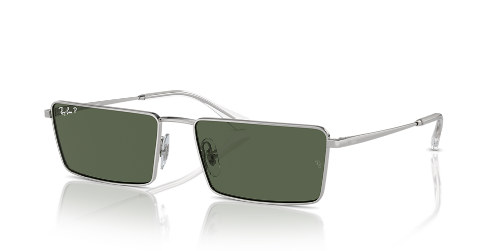 Ray-Ban RB3741 Emy Bio-Based 59 Dark Green & Silver Polarized