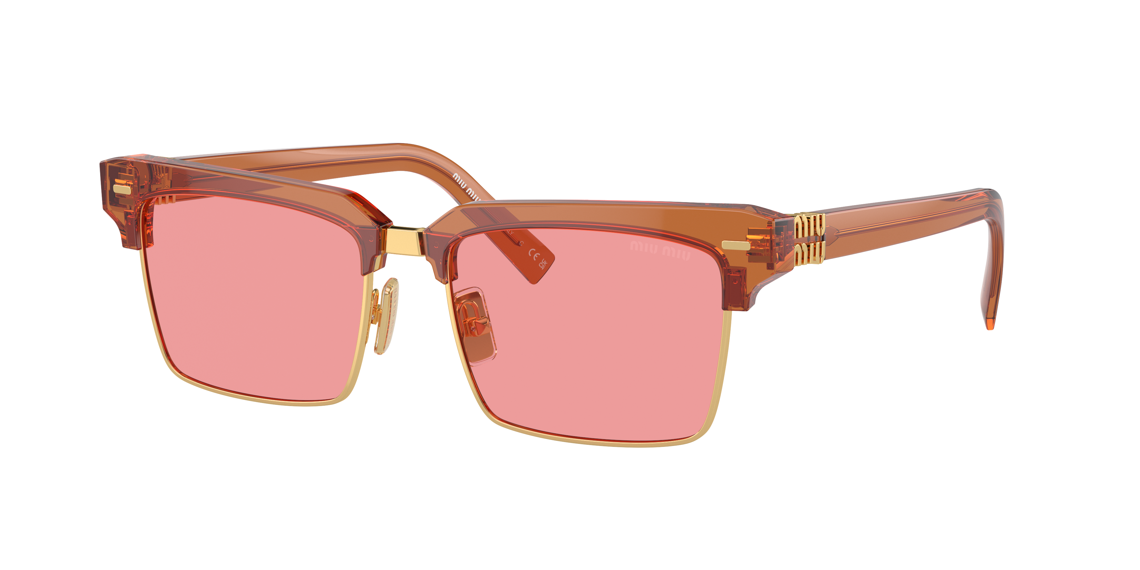 Shop Miu Miu Woman Sunglasses Mu 10zs In Pink
