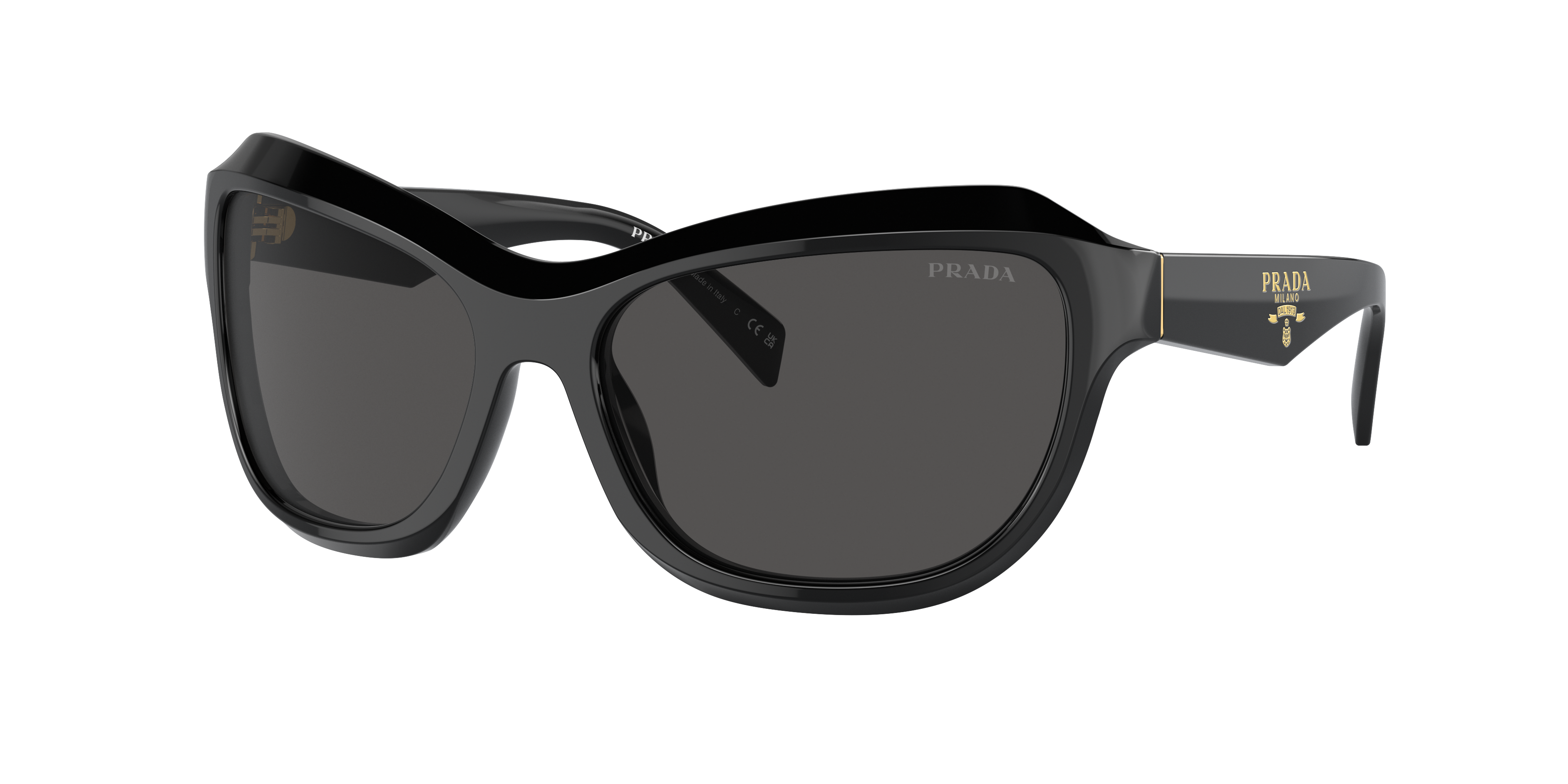 Shop Prada Woman Sunglasses Pr A27s In Dark Grey