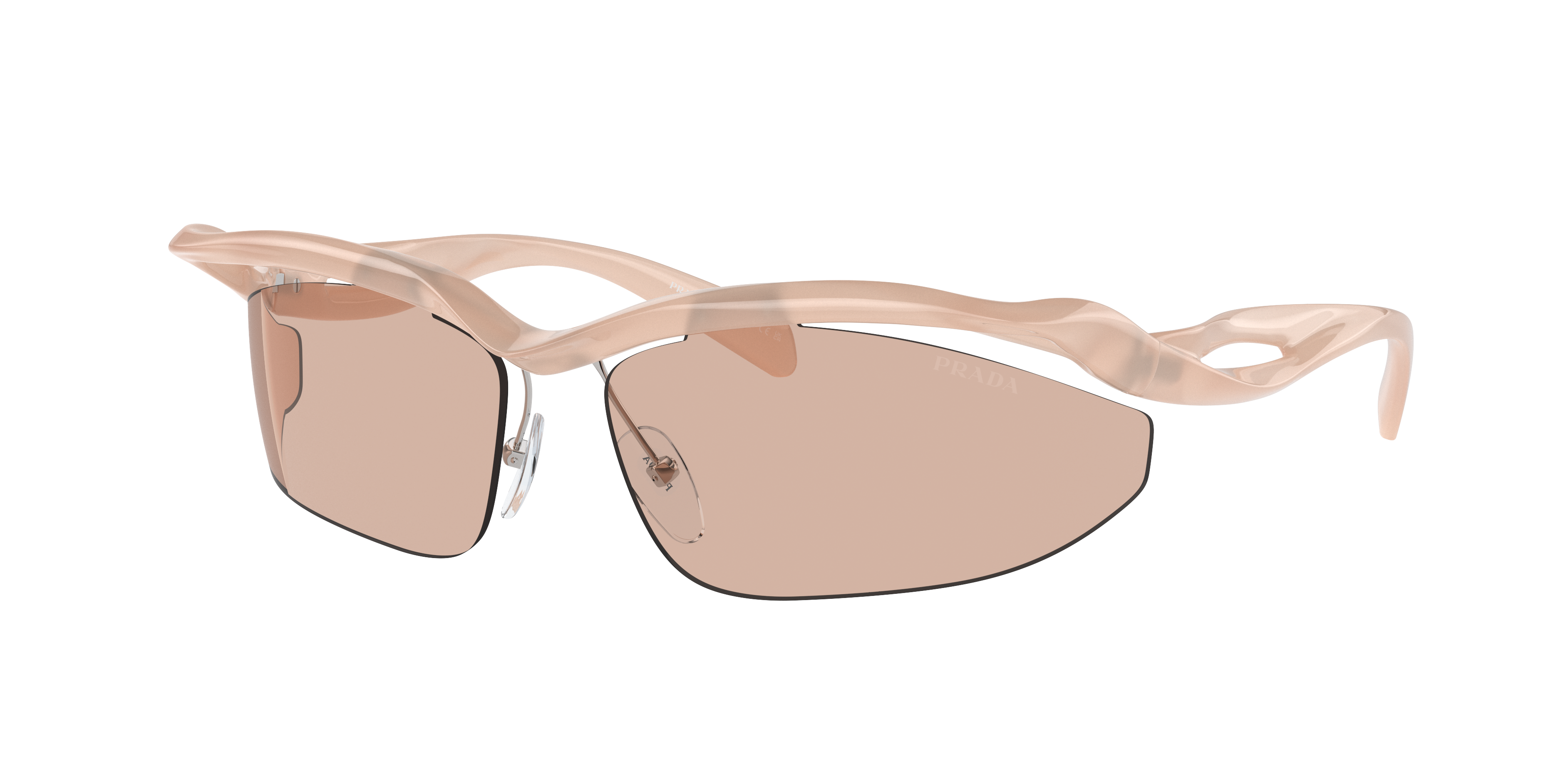 Shop Prada Woman Sunglasses Pr A25s In Light Brown