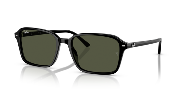 Óculos de sol Ray-Ban Raimond RB2231, formato quadrado, armação em acetato preto, lente verde g-15