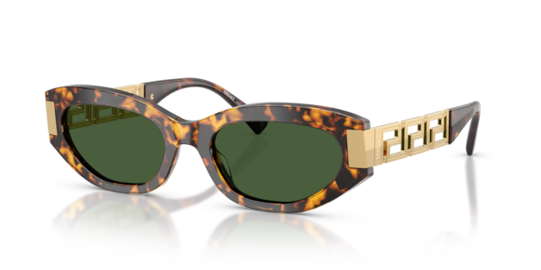 Óculos de sol Versace Greca Cat-Eye VE4501, formato cat-eye, armação em acetato bordô, lente marrom degradê