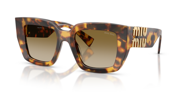 Óculos de sol Miu Miu Miu Glimpse MUB05S, formato cat-eye, armação em acetato, lente marrom degradê