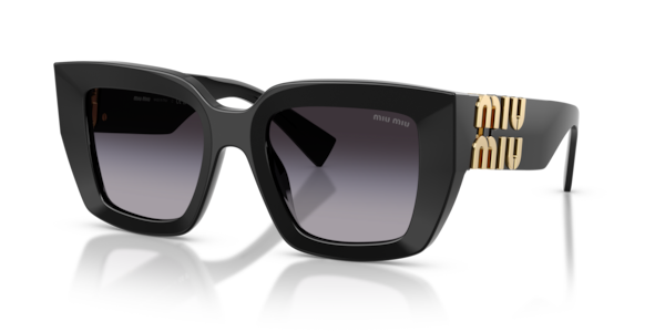 Óculos de sol Miu Miu Miu Glimpse MUB05S, formato cat-eye, armação em acetato marfim, lente cinza fumê degradê