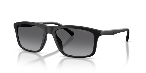 Óculos de sol Emporio Armani EA4257U, formato quadrado, armação em acetato, lente cinza
