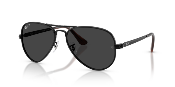 Óculos de sol Ray-Ban Aviator Max RB3925, formato aviador, armação em metal preto, lente preto polarizada