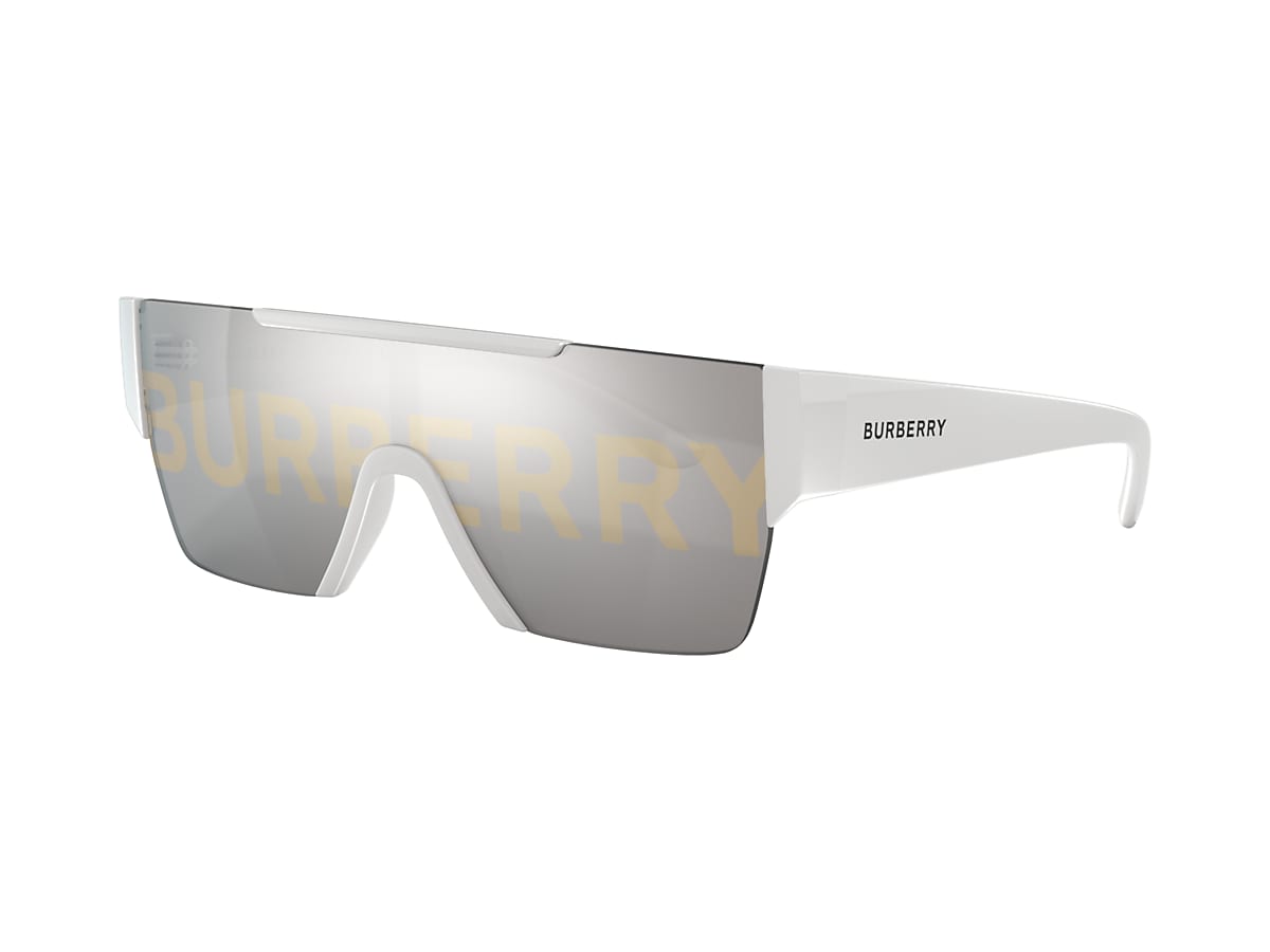 Burberry BE4291 01 Grey Tampo Burberry Silver/Gold2 & White Sunglasses |  Sunglass Hut USA