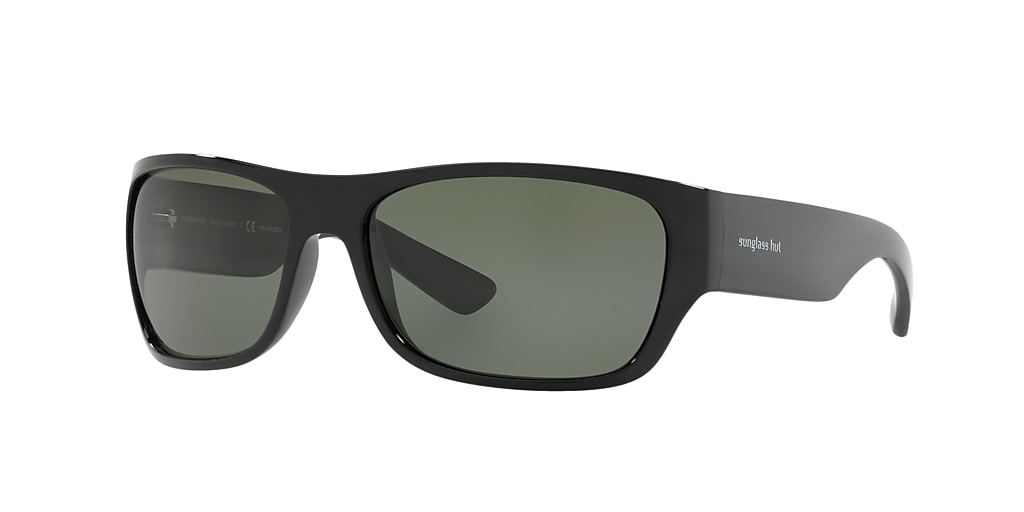 Sunglass Hut Collection Hu2013 63 Polar Green And Black Polarized Sunglasses Sunglass Hut Usa