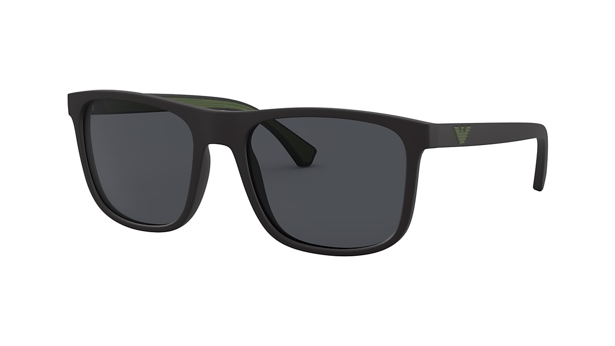 Emporio Armani EA4129 56 Grey & Matte Black Sunglasses | Sunglass Hut  United Kingdom