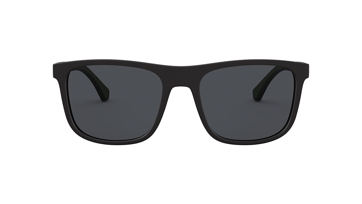 Emporio Armani EA4129 56 Grey & Matte Black Sunglasses 