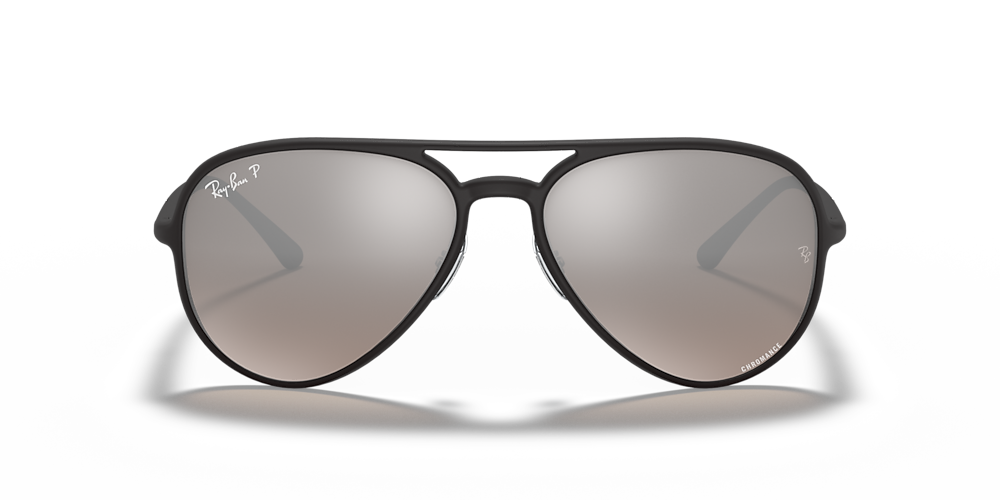 Ray-Ban RB4320CH Chromance 58 Silver & Black Polarized Sunglasses |  Sunglass Hut USA