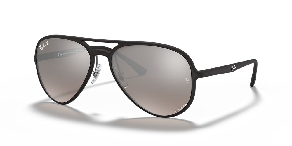 Ray-Ban RB4320CH Chromance 58 Silver u0026 Black Polarised Sunglasses | Sunglass  Hut United Kingdom