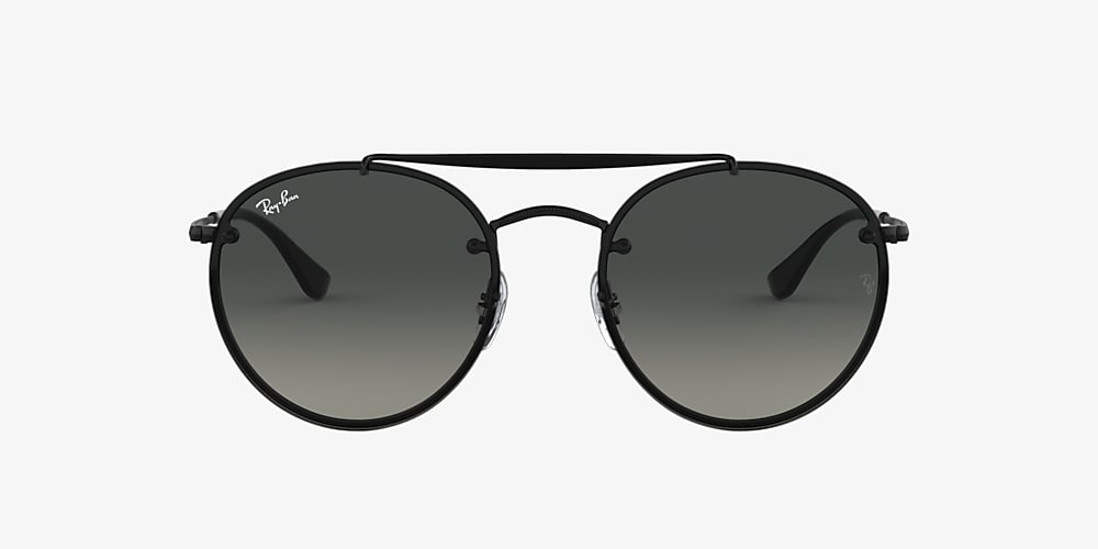 Ray Ban Rb3614n Blaze Round Double Bridge 54 Grey Gradient Black Sunglasses Sunglass Hut United Kingdom