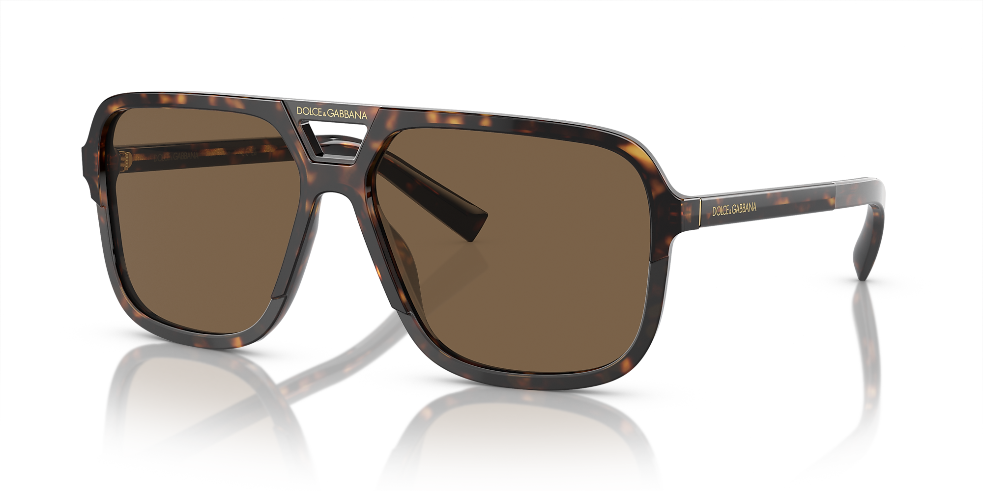 Dolce&Gabbana DG4354 58 Brown Gradient Dark Brown & Havana Sunglasses ...