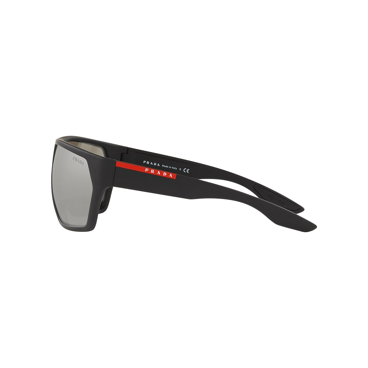 Prada Linea Rossa PS 08US Active 67 Light Grey Mirror Silver & Black Rubber  Sunglasses | Sunglass Hut Australia