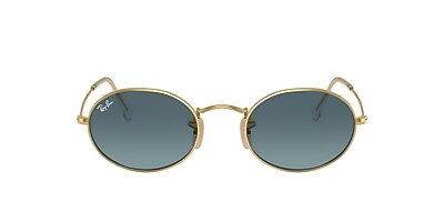 Ray-Ban RB3547 Oval 54 Blue Gradient & Gold Sunglasses | Sunglass