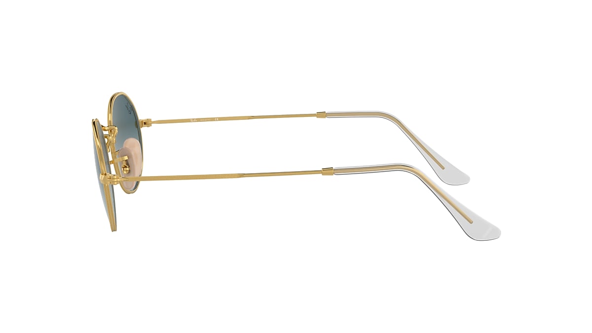 Ray-Ban RB3547 Oval Metal 51 Blue Gradient & Gold Sunglasses 