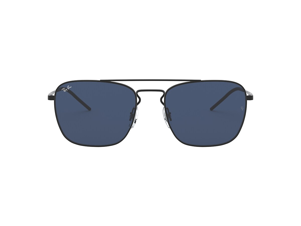 RAY-BAN RB3588 Black - Man Sunglasses, Dark Blue Lens