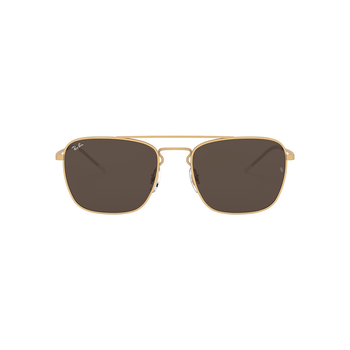 Ray-Ban RB3588 55 Dark Brown & Gold Sunglasses | Sunglass Hut