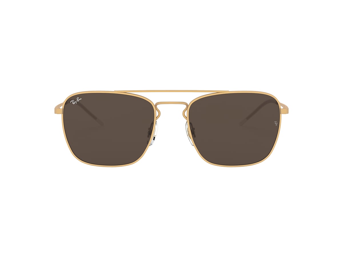 Ray-Ban RB3588 55 Dark Brown & Gold Sunglasses | Sunglass Hut