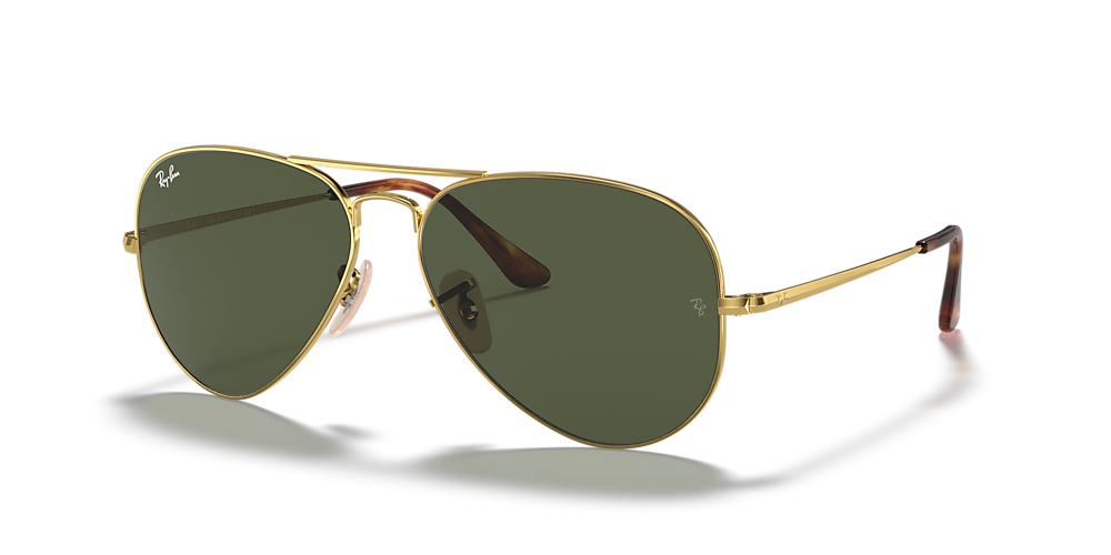 LOUIS VUITTON Metal Aviator Sunglasses Z1380U Gold Green 875700