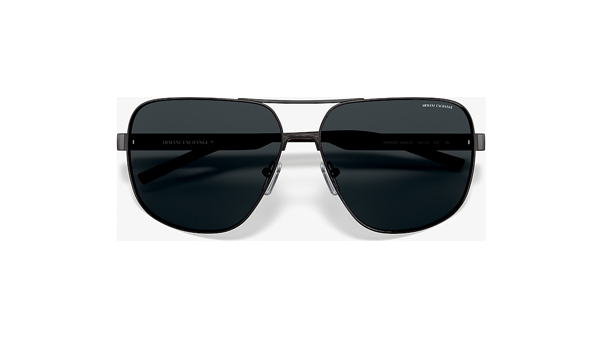 Armani Exchange AX2030S 64 Grey & Matte Black Sunglasses | Sunglass Hut USA
