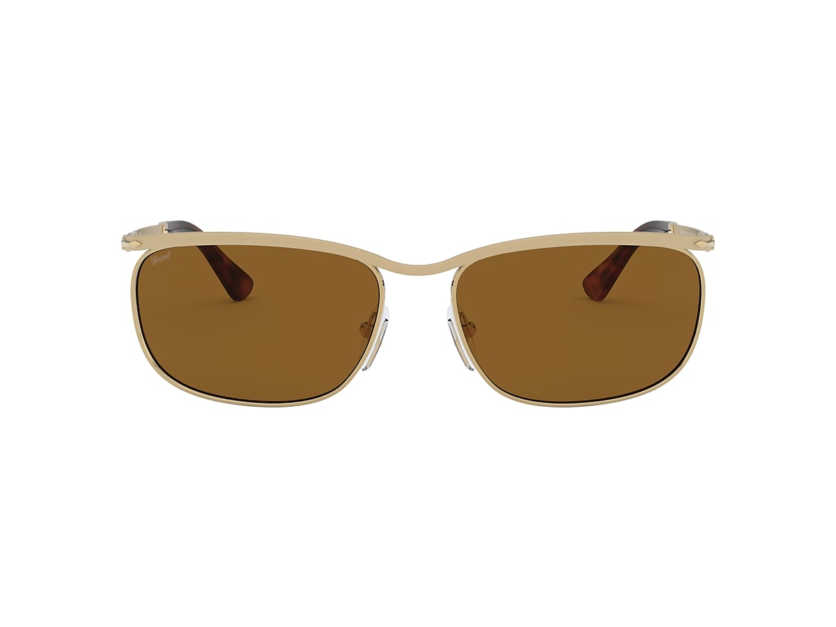 Persol PO2458S Key West 62 Brown & Gold Sunglasses | Sunglass ...