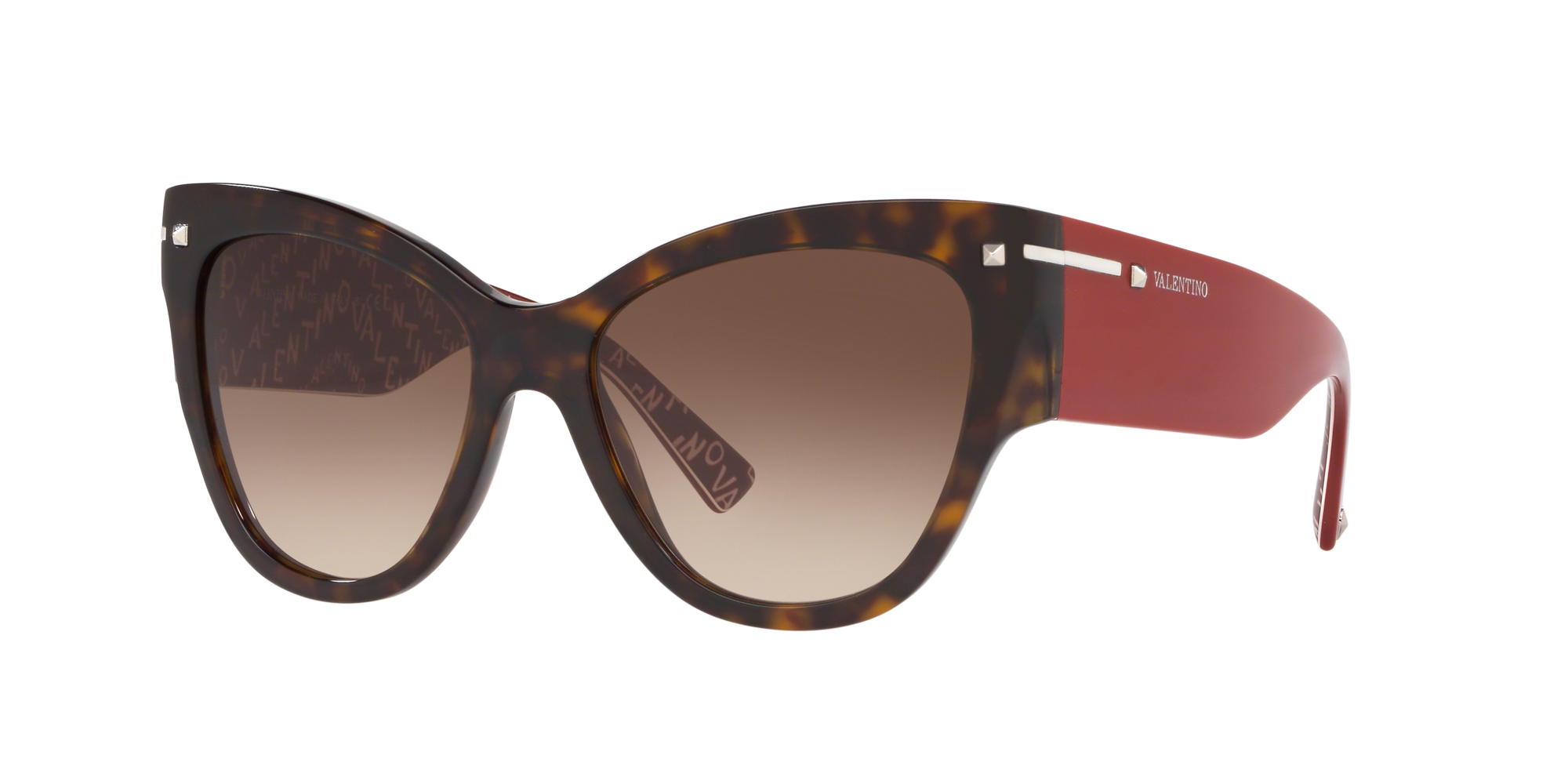 Valentino VA4028 Woman's Tortoise Frame Sunglasses with Brown Lenses