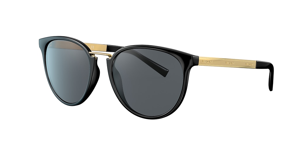 Versace VE4366 54 Grey-Black & Multicolor Sunglasses | Sunglass Hut USA