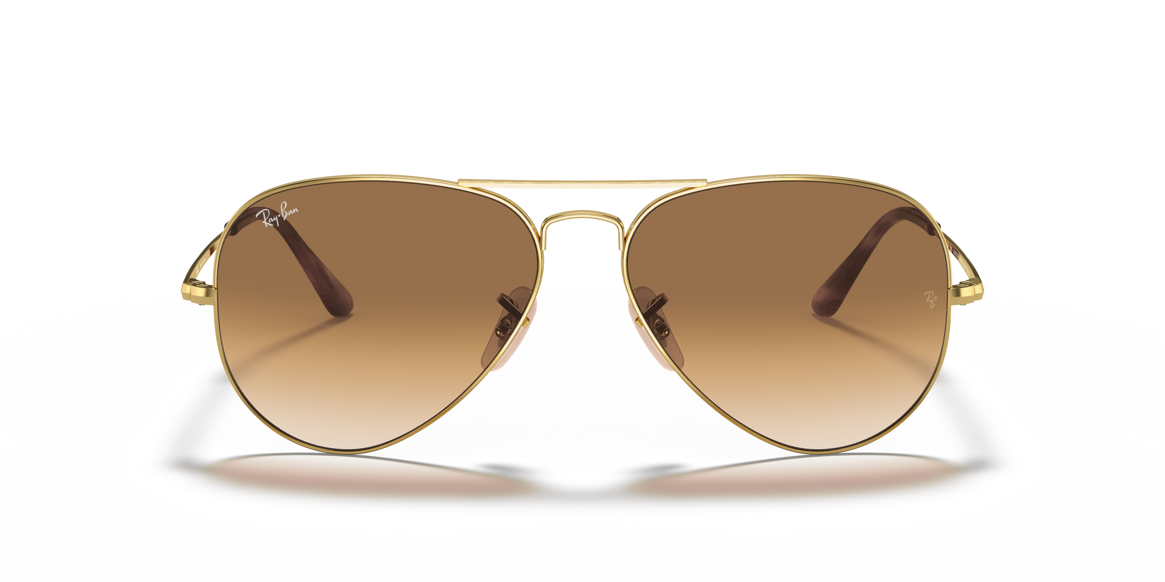 ray ban gold light brown gradient