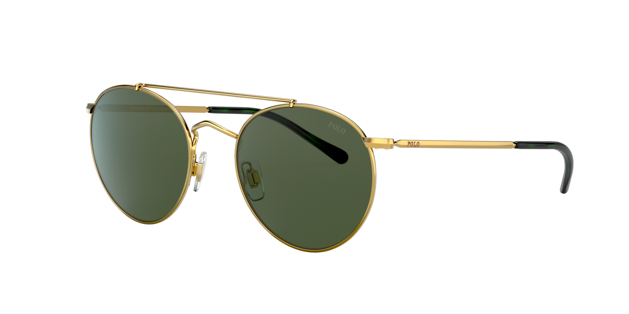 Polo Ralph Lauren PH3114 51 Bottle Green & Shiny Gold Sunglasses 
