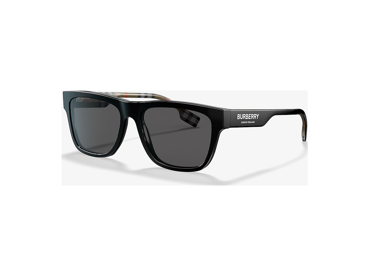 Burberry BE4293 56 Polarized Grey & Black Polarized Sunglasses