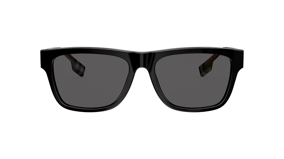 BURBERRY BE4293 Black - Men Luxury Sunglasses, Polarized Grey Lens