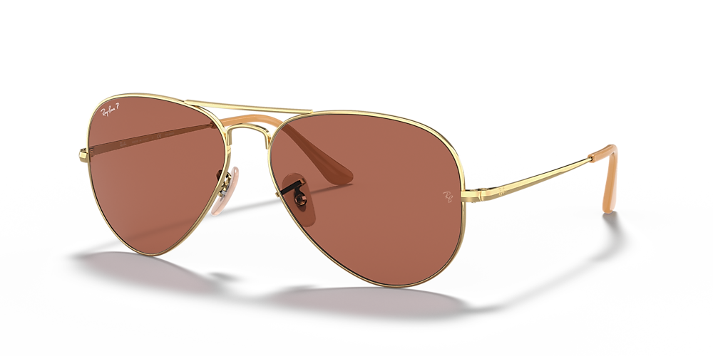Ray Ban Rb36 Aviator Metal Ii 58 Polarized Purple Classic Gold Polarized Sunglasses Sunglass Hut Usa