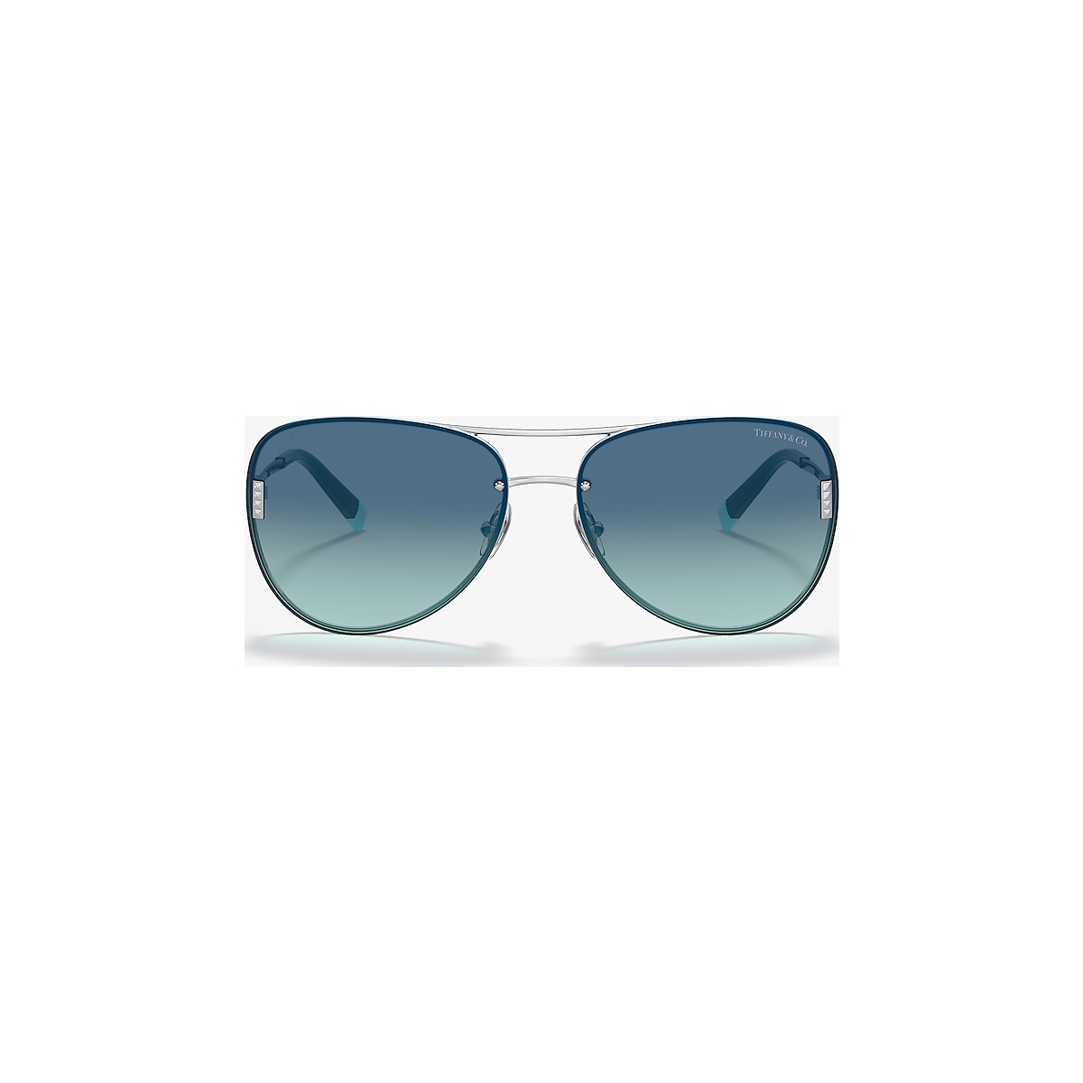TIFFANY & CO. TF3066 Silver - Women Luxury Sunglasses, Azure Gradient Blue  Lens