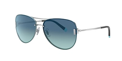 Tiffany & Co. TF3066 62 Azure Gradient Blue & Silver Sunglasses