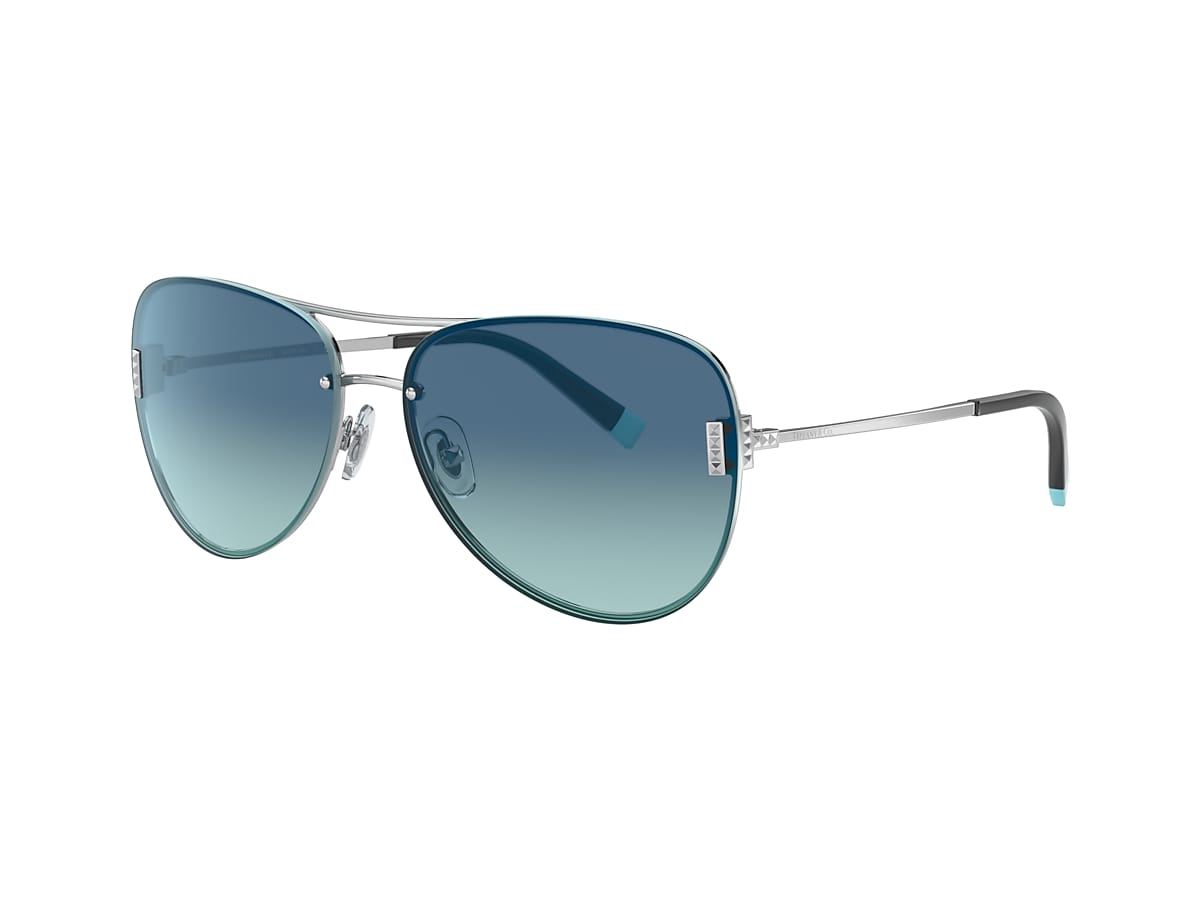 Tiffany & Co. TF3066 62 Azure Gradient Blue & Silver Sunglasses