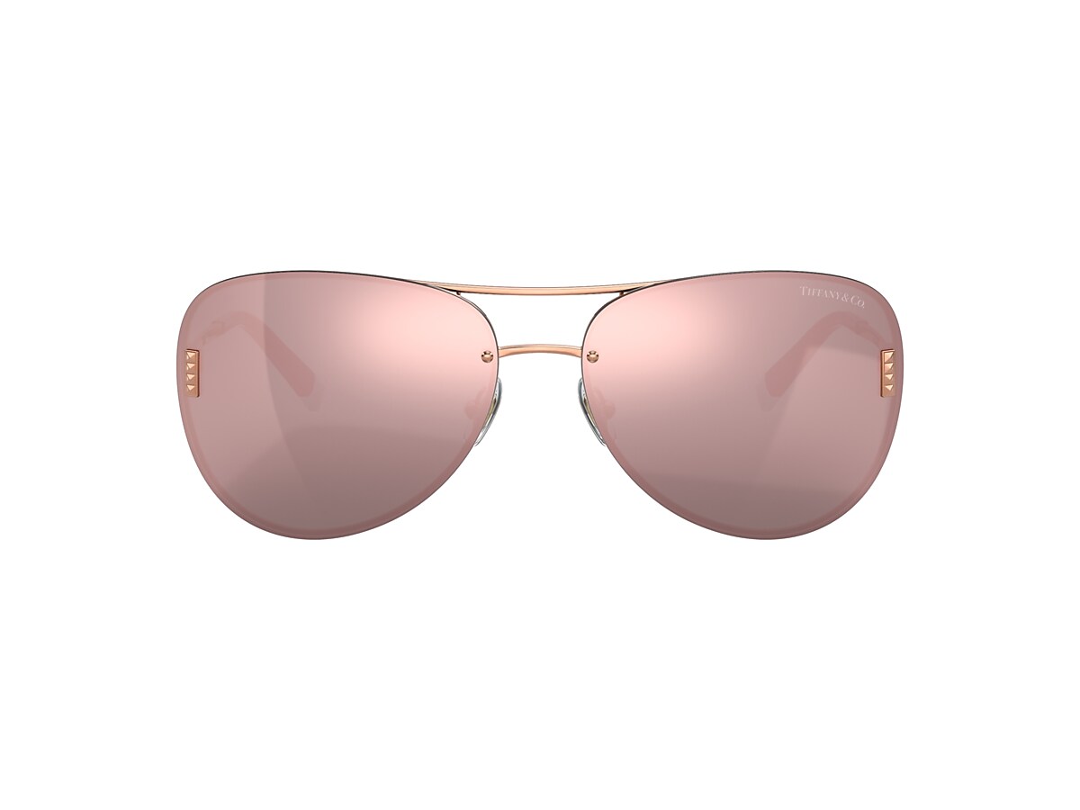 Tiffany & Co. TF3066 62 Grey Mirror Rose Gold & Rubedo Sunglasses 