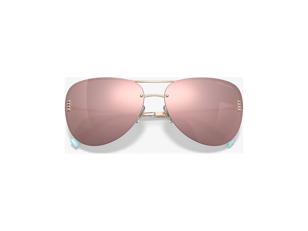 Tiffany & Co. TF3066 62 Grey Mirror Rose Gold & Rubedo Sunglasses