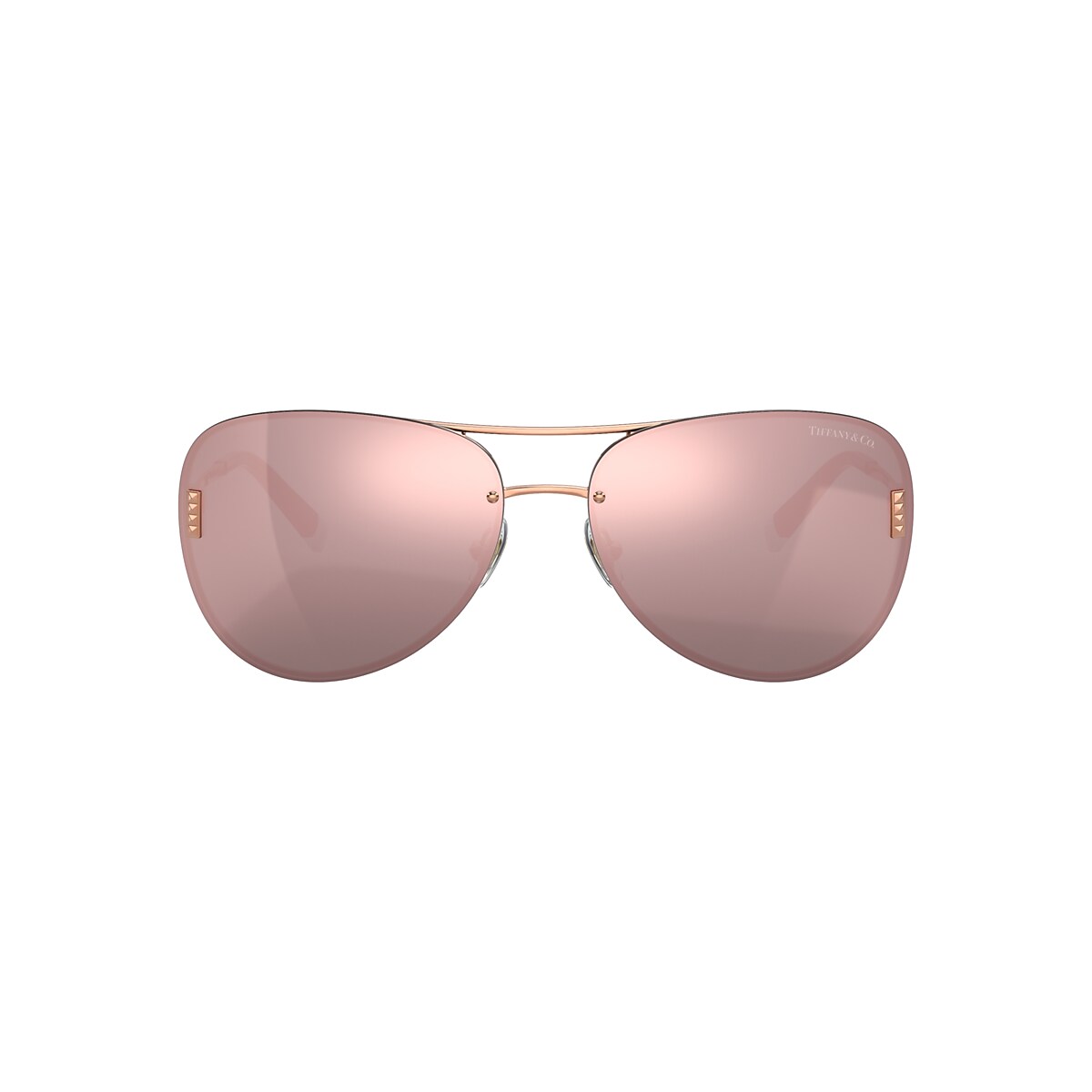 Tiffany & Co. TF3066 62 Grey Mirror Rose Gold & Rubedo Sunglasses 