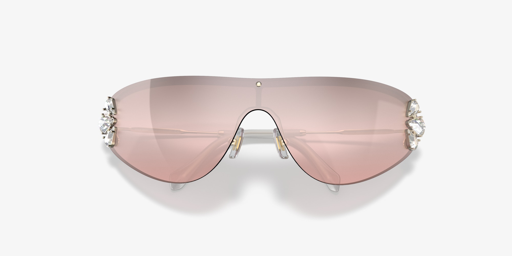 miu miu irregular shield sunglasses