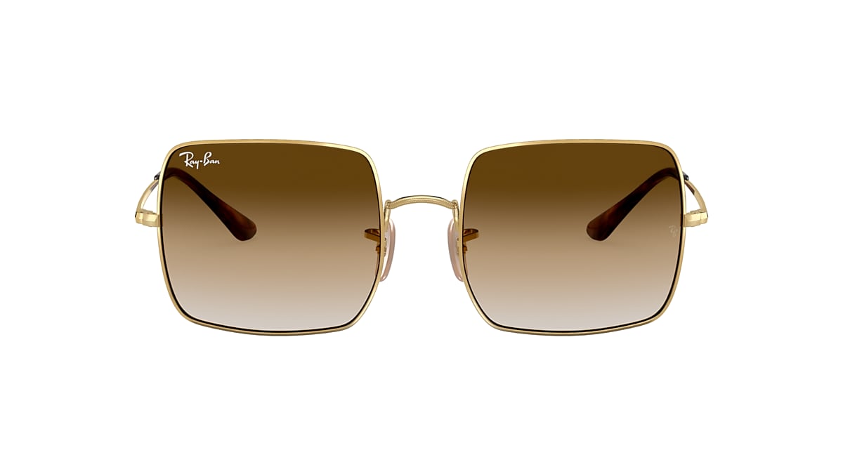 Ray-Ban RB1971 Square 1971 Classic 54 Light Brown Gradient & Gold  Sunglasses | Sunglass Hut USA