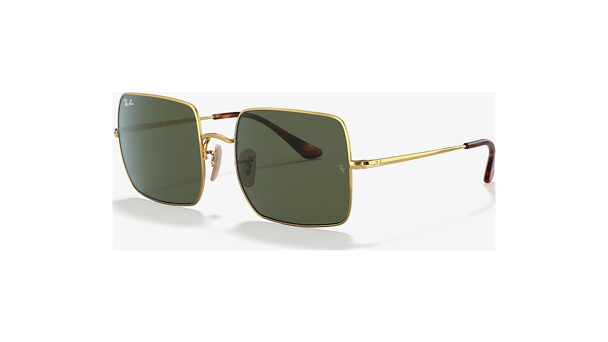 Ray-Ban RB1971 Square 1971 Classic 54 Green & Gold Sunglasses ...