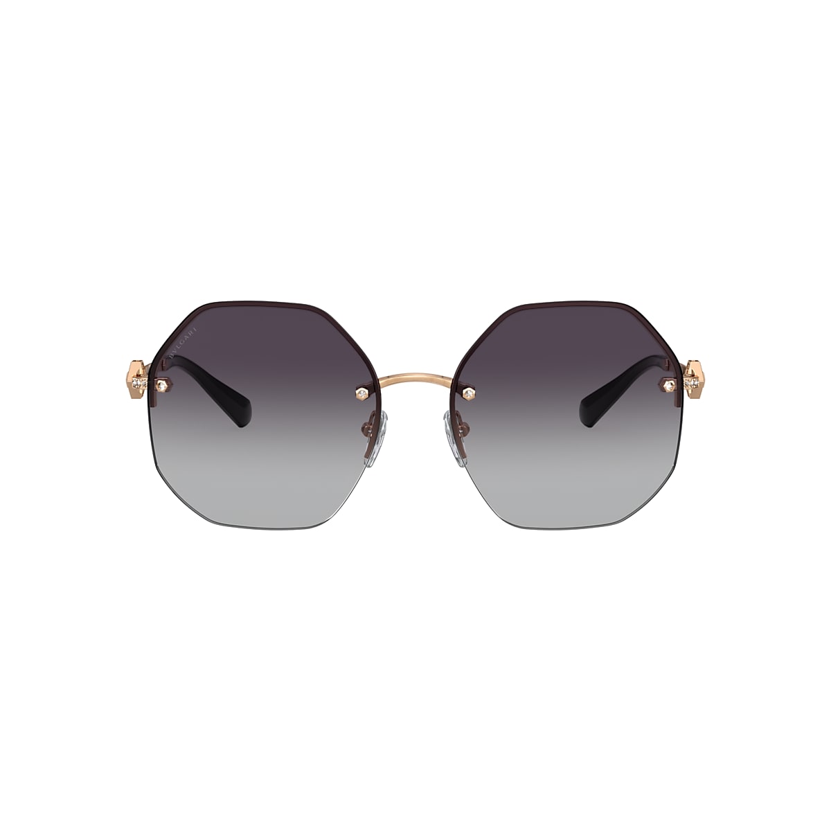 أمتياز مرحلة ما قبل المدرسة شاشة  Bvlgari BV6122B 58 Grey Gradient & Pink Gold Sunglasses | Sunglass Hut USA